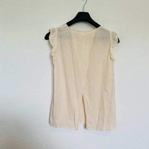 BA&SH Fani Top Cream Open Back Ruffle‎ Small - Picture 7 of 9
